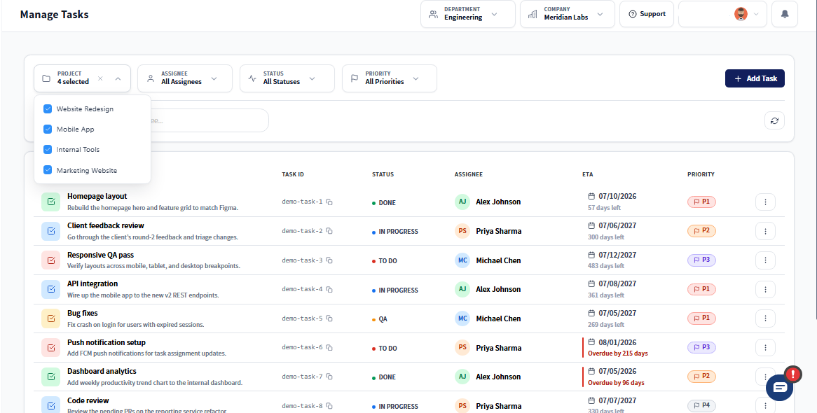 Assign Work. Track Progress. Deliver with Clarity.