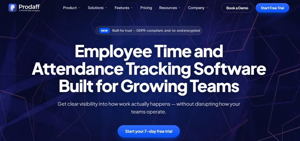 Prodaff homepage